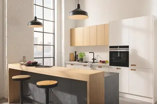 Смеситель кухни под фильтр с выдвижной лейкой фантомный черный Grohe Blue Pure Minta 30590KF0 - almatherm.kz