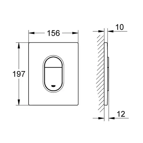 Клавиша смыва инсталляции белая Grohe Arena Cosmopolitan 38844SH0 - almatherm.kz