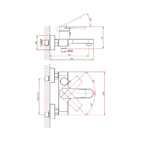 Смеситель ванны бетон Daiva DA 11-6 B - almatherm.kz