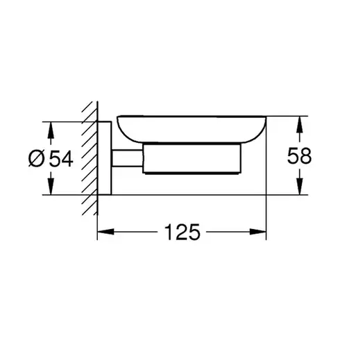 Мыльница с держателем хром/стекло Grohe Essentials 40444001 - almatherm.kz