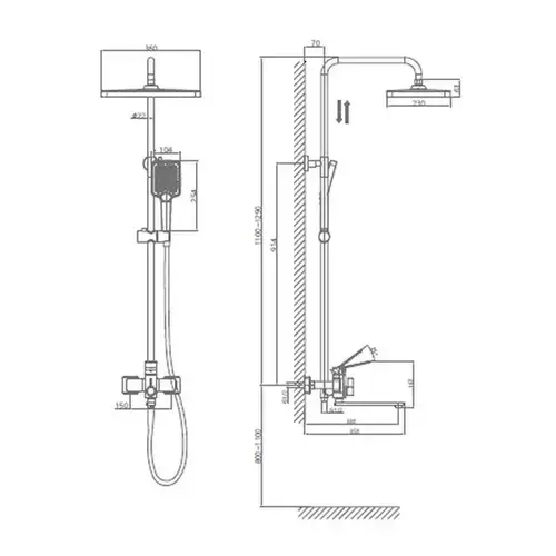 Душевая стойка Daiva DA 12-8 - almatherm.kz