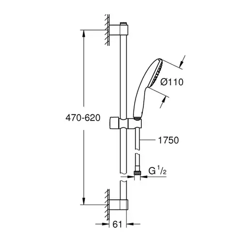 Душевой гарнитур Grohe Tempesta 110 27924003 - almatherm.kz