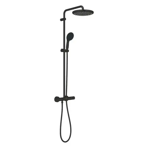 Душевая система с термостатом черный матовый Grohe Tempesta System 250 Cube 266702431 - almatherm.kz