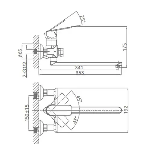 Смеситель ванны Daiva DA 15-7 - almatherm.kz