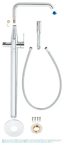 Смеситель ванны напольного монтажа Grohe Essence 23491001 - almatherm.kz