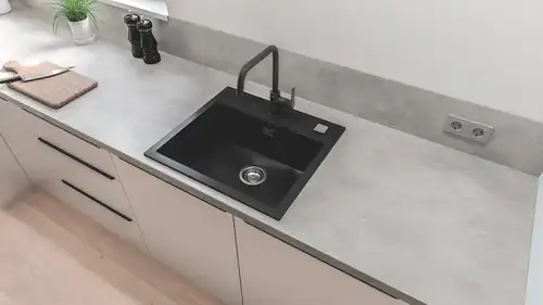 Смеситель кухни с высоким изливом черный матовый Grohe Start 304702430 - almatherm.kz