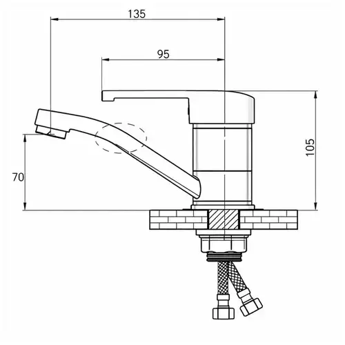 Смеситель кухни Divic DV 31-2-M - almatherm.kz