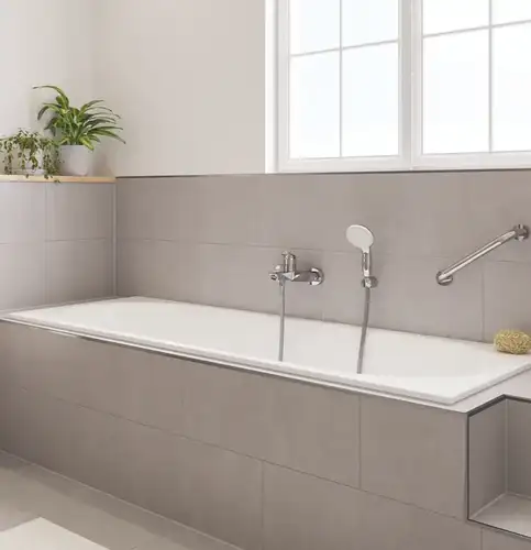 Смеситель ванны короткий излив Grohe EuroSmart 2021 25241003 - almatherm.kz