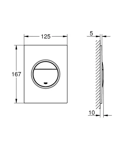 Клавиша смыва инсталляции хром Grohe Nova Cosmopolitan 37601000 - almatherm.kz