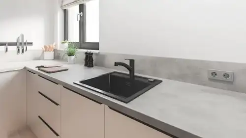 Смеситель кухни с выдвижной лейкой черный Grohe Start 303072431 - almatherm.kz