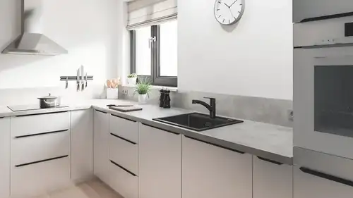 Смеситель кухни с выдвижной лейкой черный Grohe Start 303072431 - almatherm.kz