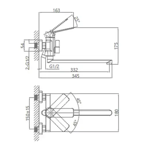 Смеситель ванны Daiva DA 12-7 - almatherm.kz