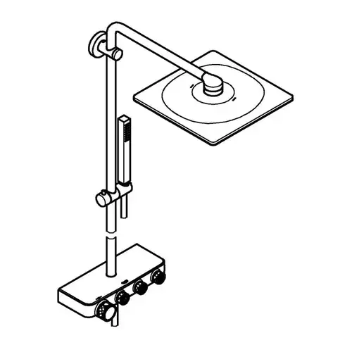 Душевая система с термостатом Grohe Euphoria SmartControl 310 DUO Cube 26508000 - almatherm.kz