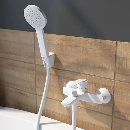 Смеситель ванны белый матовый Iddis Ray RAYWT02i02 - almatherm.kz