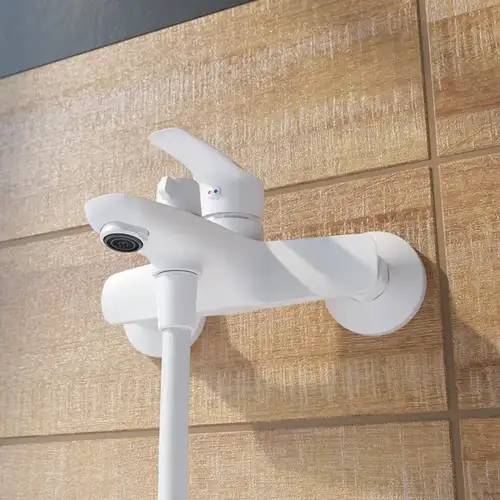 Смеситель ванны белый матовый Iddis Ray RAYWT02i02 - almatherm.kz