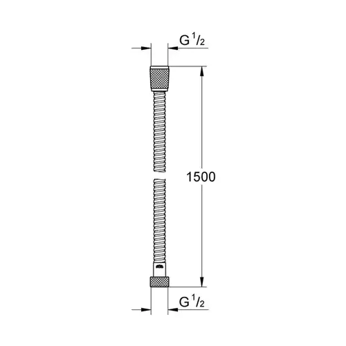 Душевой шланг 1.5 м металлический Grohe Relexaflex Metal 28143001 - almatherm.kz