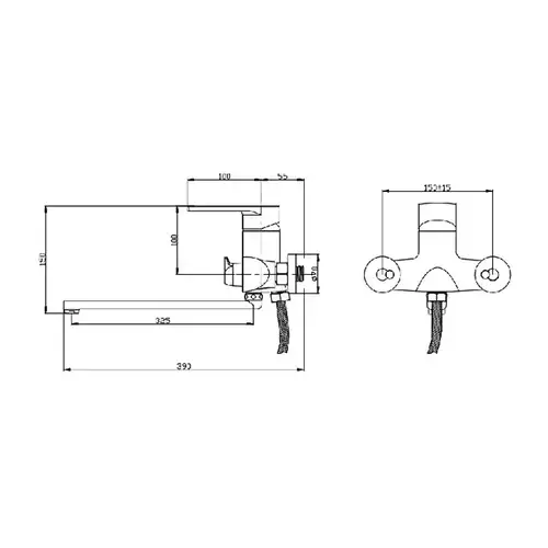 Смеситель ванны Divic DV 5-7-N - almatherm.kz