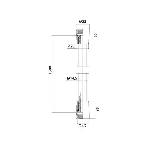 Душевой шланг 1.5 м силиконовый черный матовый Iddis Optima OPH15BLi19 - almatherm.kz