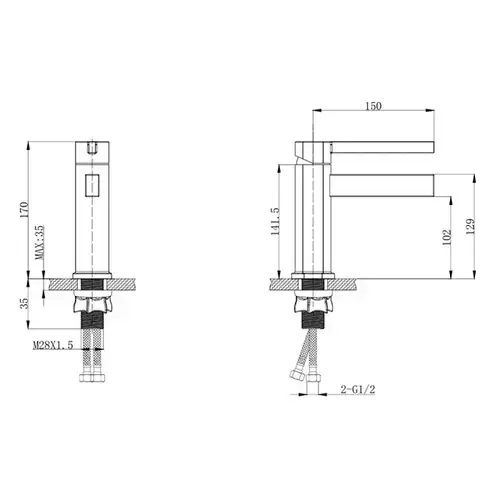 Смеситель раковины Divic DV 26-10-AB - almatherm.kz