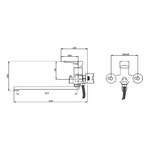 Смеситель ванны Divic DV B41-7-M - almatherm.kz