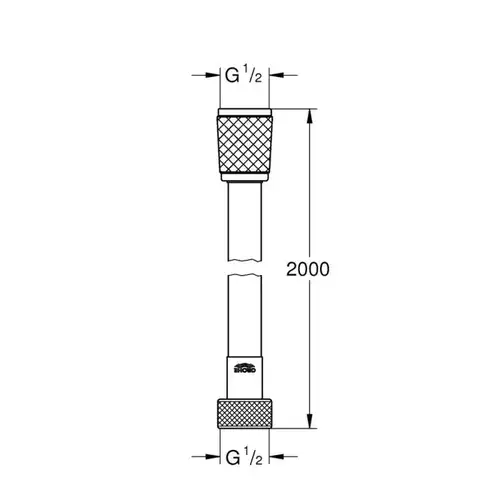 Душевой шланг 2.0 м ПВХ Grohe Relexaflex 28155002 - almatherm.kz