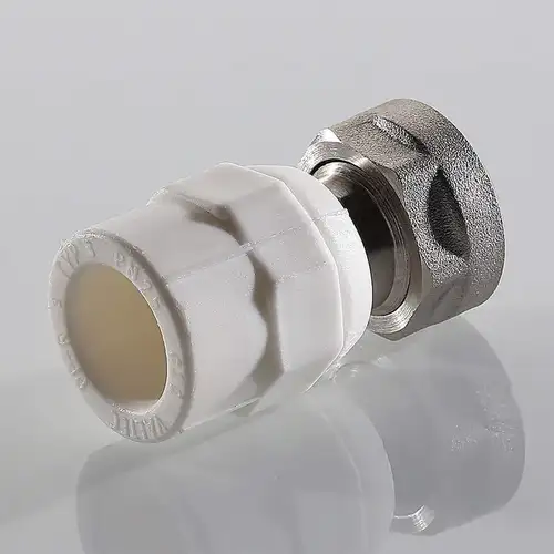 Адаптер ППР с накидной гайкой для перехода на евроконус 20x3/4EK Valtec - almatherm.kz