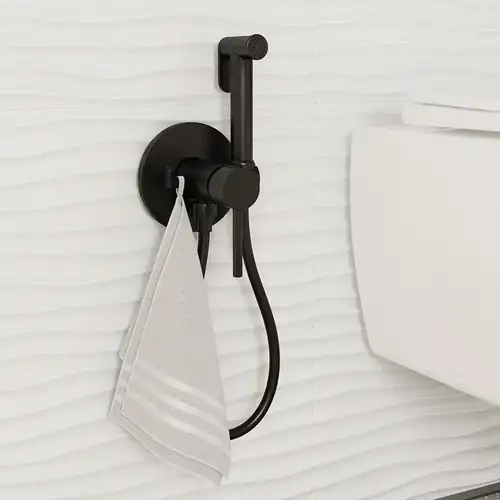 Лейка гигиеническая черная латунь Iddis Optima Home 020BBLGi20 - almatherm.kz