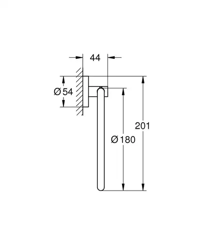 Полотенцедержатель кольцо суперсталь Grohe Essentials 40365DC1 - almatherm.kz