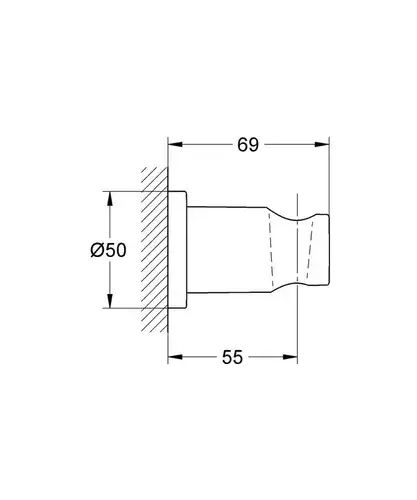 Кронштейн для лейки холодный рассвет глянец Grohe Rainshower 27074GL0 - almatherm.kz