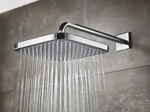 Верхний душ с душевым кронштейном 380 мм, хром (26687000) Tempesta 250 Cube GROHE - almatherm.kz