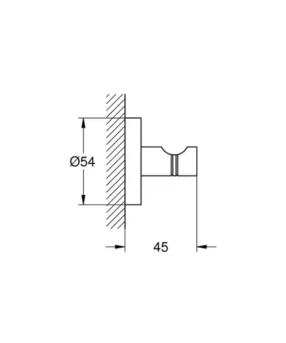 Крючок для халата хром Grohe Essentials 40364001 - almatherm.kz