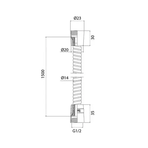 Душевой шланг 1.5 м металлический Iddis A5021115 - almatherm.kz