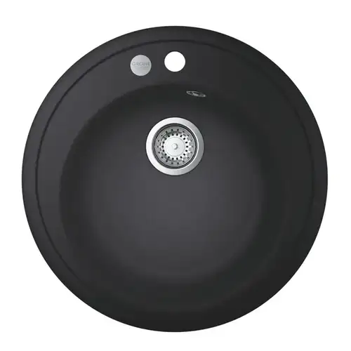 Мойка врезная круглая 510 черный гранит Grohe K200 31656AP0 - almatherm.kz