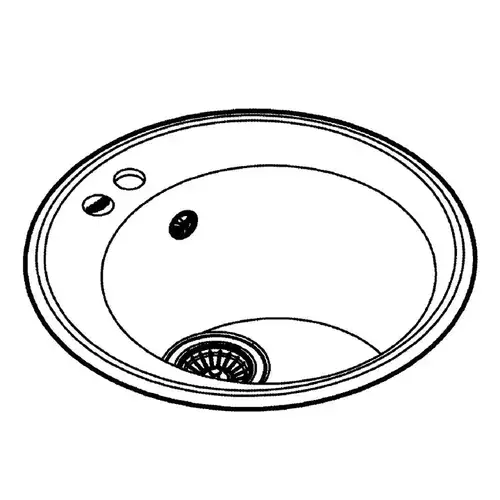 Мойка врезная круглая 510 черный гранит Grohe K200 31656AP0 - almatherm.kz