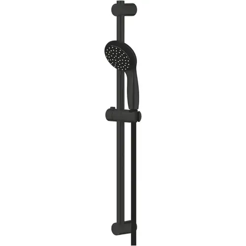Душевой гарнитур черный матовый (штанга 600 мм, шланг 1.75 м) Grohe Vitalio Start 110 279482430 - almatherm.kz
