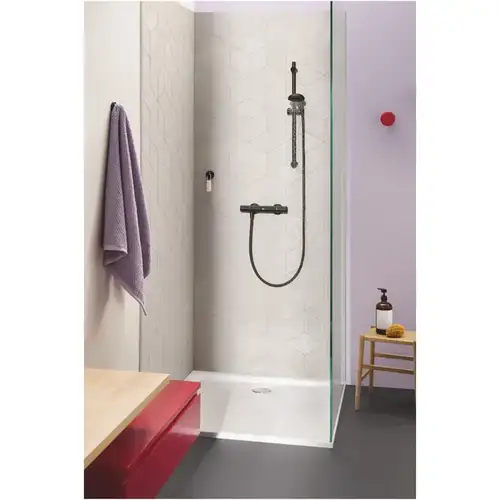 Душевой гарнитур черный матовый (штанга 600 мм, шланг 1.75 м) Grohe Vitalio Start 110 279482430 - almatherm.kz