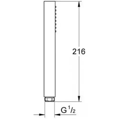 Душевая лейка 1 режим хром 27699000 Euphoria Cube Stick 1 GROHE - almatherm.kz