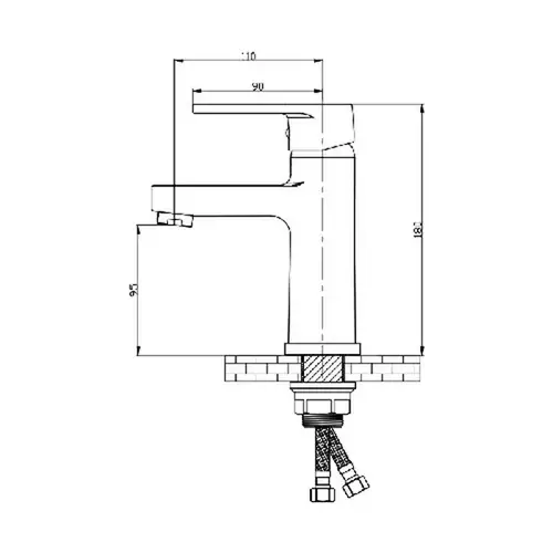 Смеситель раковины Divic DV 4-10-I - almatherm.kz