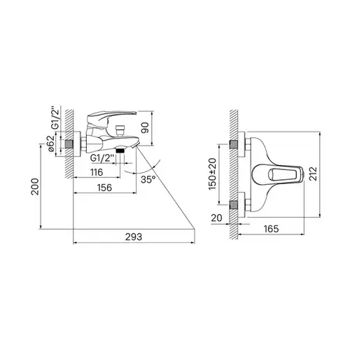 Смеситель ванны короткий излив Iddis Carlow Plus CRPSB00i02WA - almatherm.kz