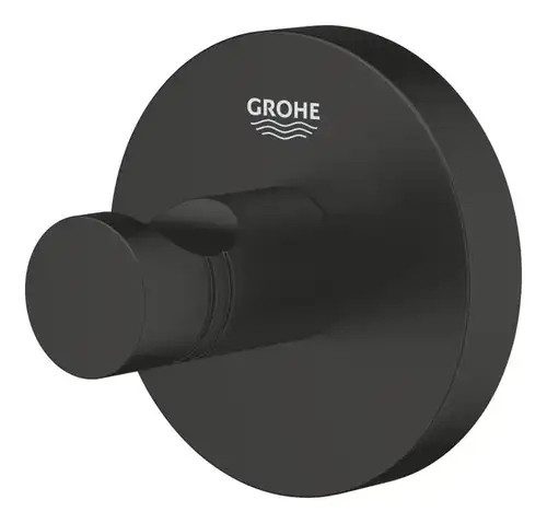 Крючок для банного халата черный матовый Grohe Essentials 1024602430 - almatherm.kz