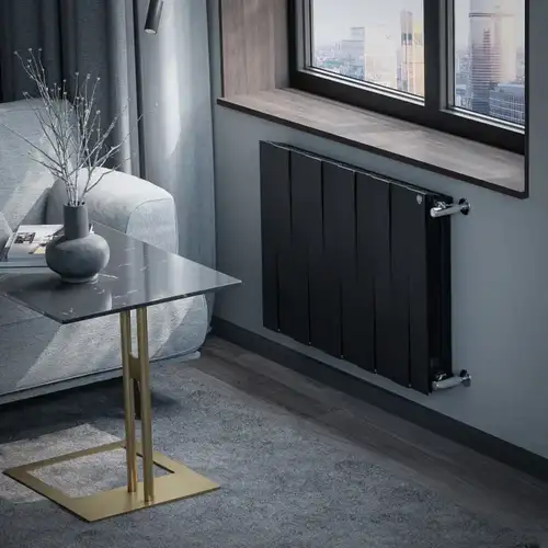 Радиатор биметаллический 500x100 (10 секций) PianoForte Noir Sable Royal Thermo - almatherm.kz