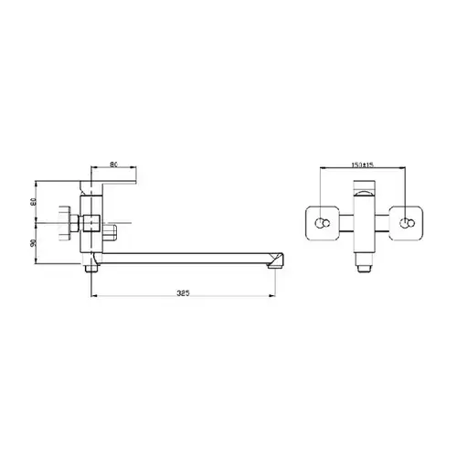 Смеситель ванны Divic DV 1-7-E - almatherm.kz