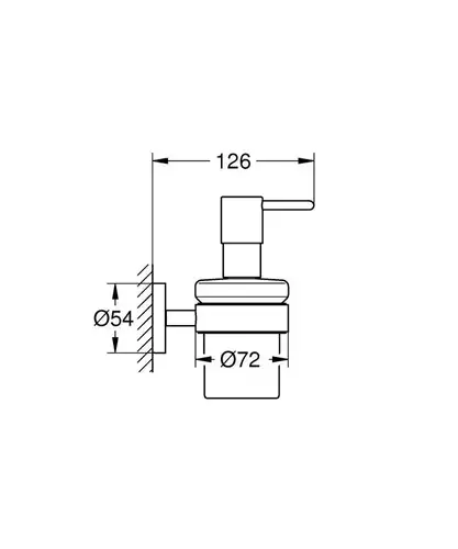 Дозатор жидкого мыла с держателем матовый черный Grohe Essentials 1022572430 - almatherm.kz