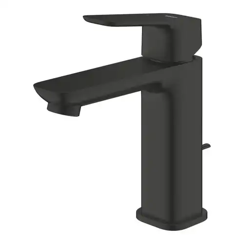 Смеситель раковины черный матовый размер M с донным клапаном Grohe Cubeo 1017492430 - almatherm.kz
