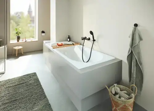 Смеситель ванны с термостатом черный Grohe Grohtherm 800 1022032430 - almatherm.kz
