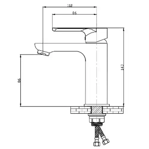 Смеситель раковины Divic DV 7-10-F - almatherm.kz