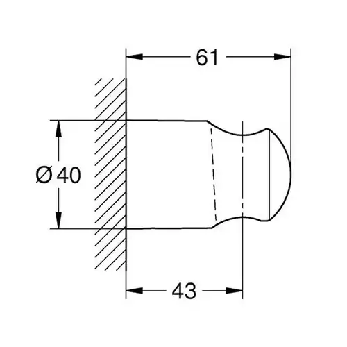 Кронштейн для лейки черный Grohe Vitalio Universal 279582430 - almatherm.kz