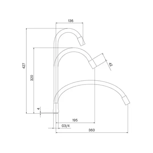 Излив смесителя гибкий черный Iddis 995FB50B5SM - almatherm.kz