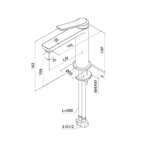 Смеситель раковины Iddis Parker PARSB00i01 - almatherm.kz