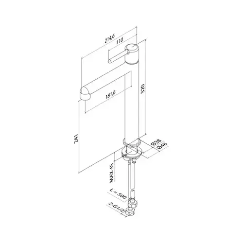 Смеситель раковины настольный Iddis Aiger AIGBC01i01 - almatherm.kz